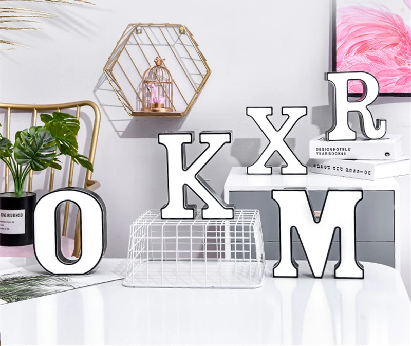 Светодиодный ночник с английскими буквами DIY персонализированные Слова Дизайн Искусство 26 букв Свадебный домашний магазин рекламные украшения Батарейная коробка