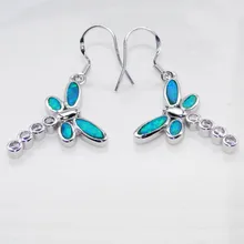 

Dragonfly Small Female Earrings Small Blue Opal Earrings Women's Fashions