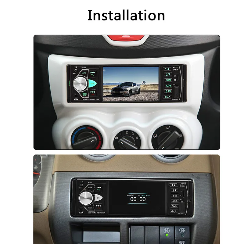 Автомобильное радио 1 Din 4 &quotTouch 4022D Авторадио Стерео Bluetooth Мультимедиа MP5 плеер