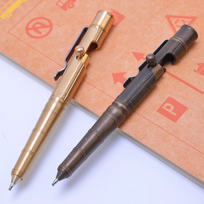 1 шт. креативная металлическая ручка для самозащиты шариковая ручка stylo pennen boligrafos kugelschreiber canetas penna kalem ручки lapiceros 3694