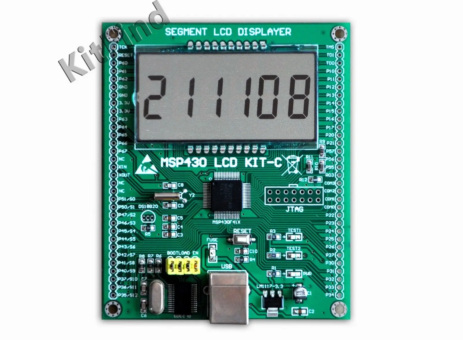 

MSP430 Development Board 430 LCD Learning Board MSP430F413 Segment LCD No Downloader Required