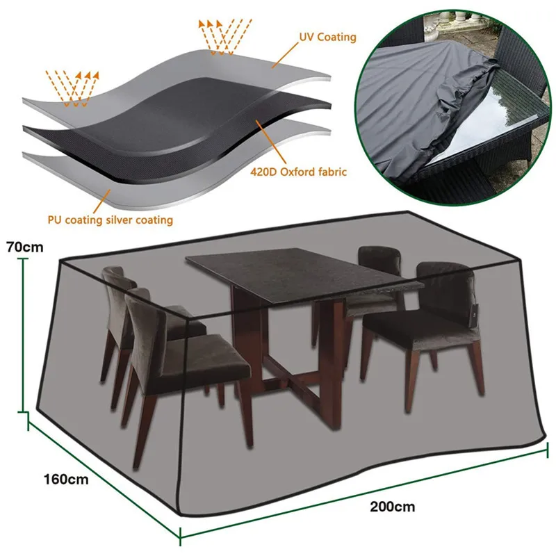 Outdoor Furniture Cover, Waterproof Patio Furniture Set Covers for Winter, Heavy-Duty Durable Outdoor Table Chair Set Covers