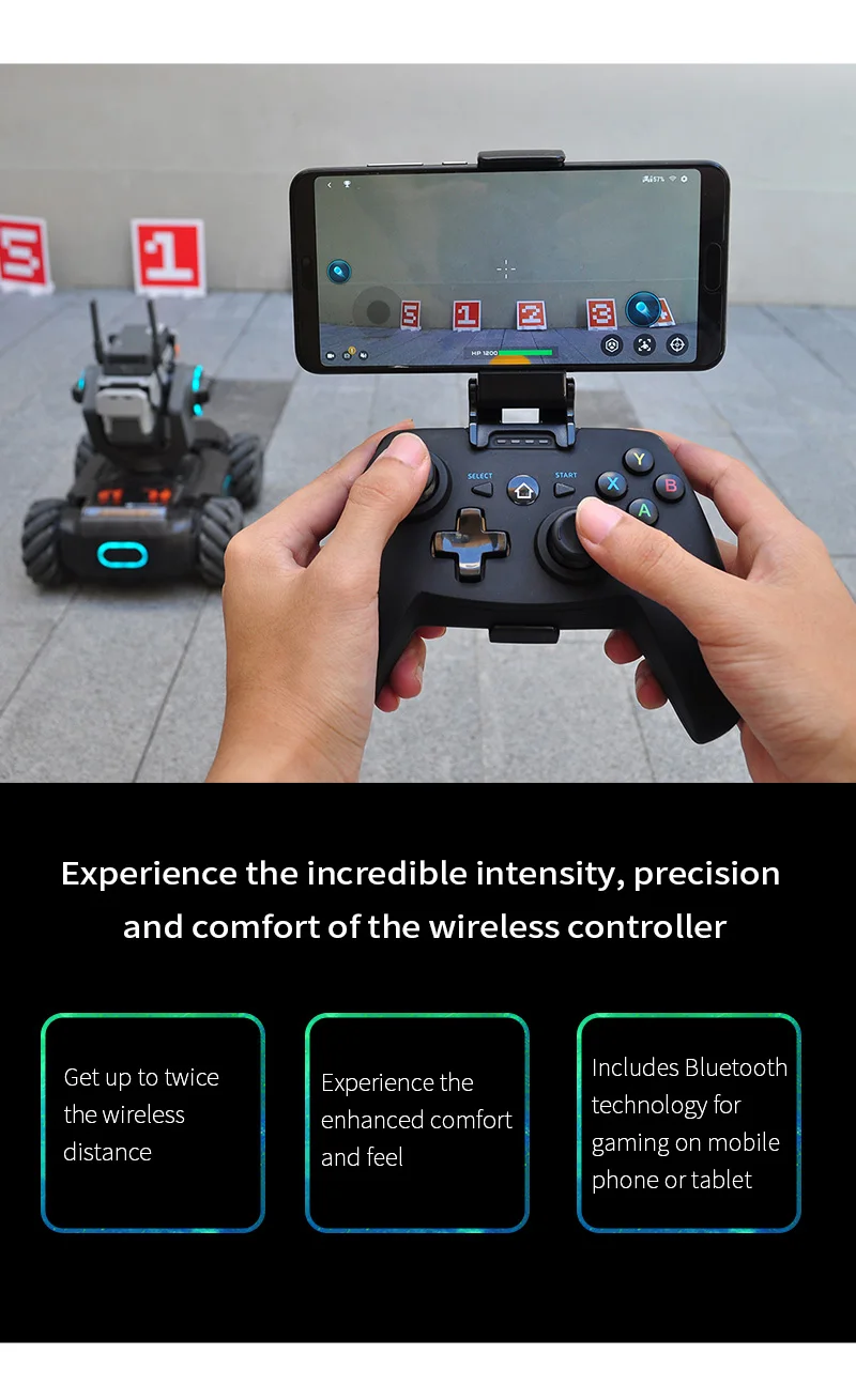 Для DJI RoboMaster S1 Беспроводной Bluetooth контроллер игровой джойстик с держателем телефона DJI RoboMaster S1 геймпад аксессуары