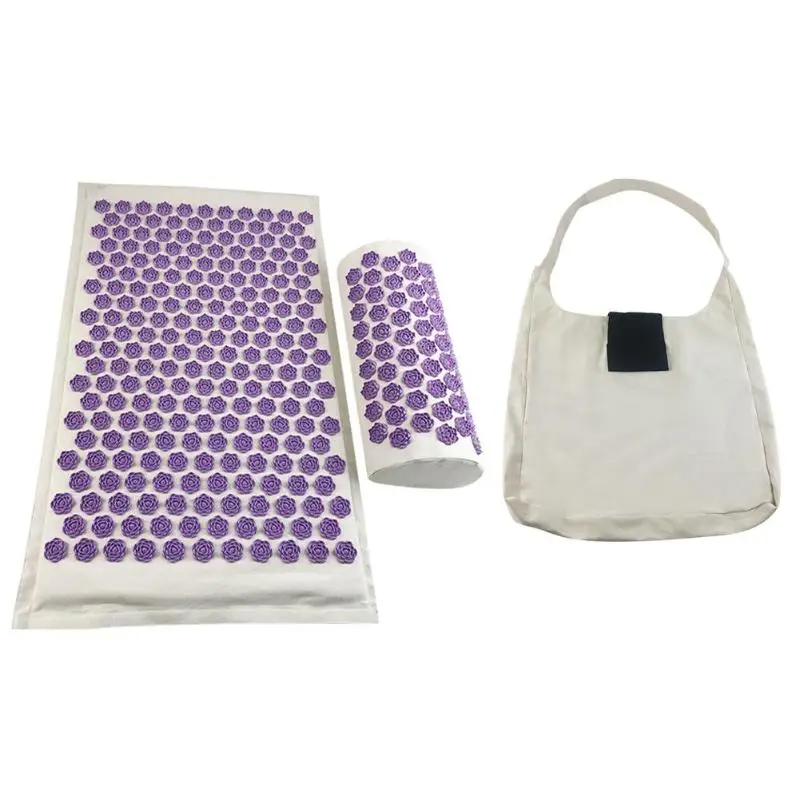 Mat Pillow Bag Коврик Лотос Спайк Массажер для акупрессуры Расслабление облегчение стресса подушка йога коврик для снятия стресса тела Боль Спайк зимний Коврик для йоги - Цвет: Mat Pillow Bag