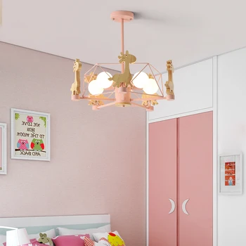 

Nordic Animal Deer Chandelier Lighting Modern Led Chandeliers Wooden Iron Living Room Hanging Lamp Home Decor Light Fixture Room