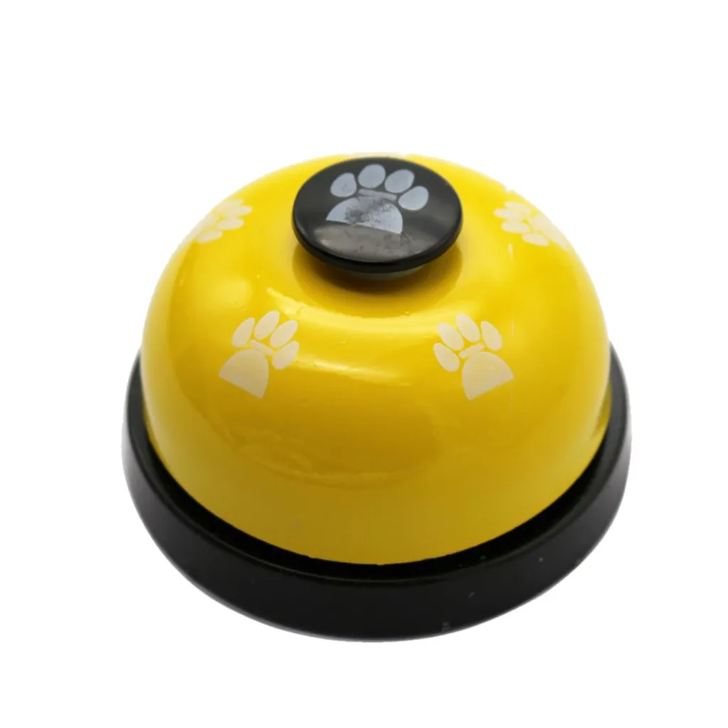 Transer 1pc Pet Dog Traning Supply Pet Feet Print Metal Bell Dog Toys Interactive Pet Toy Drop Shipping 207-1
