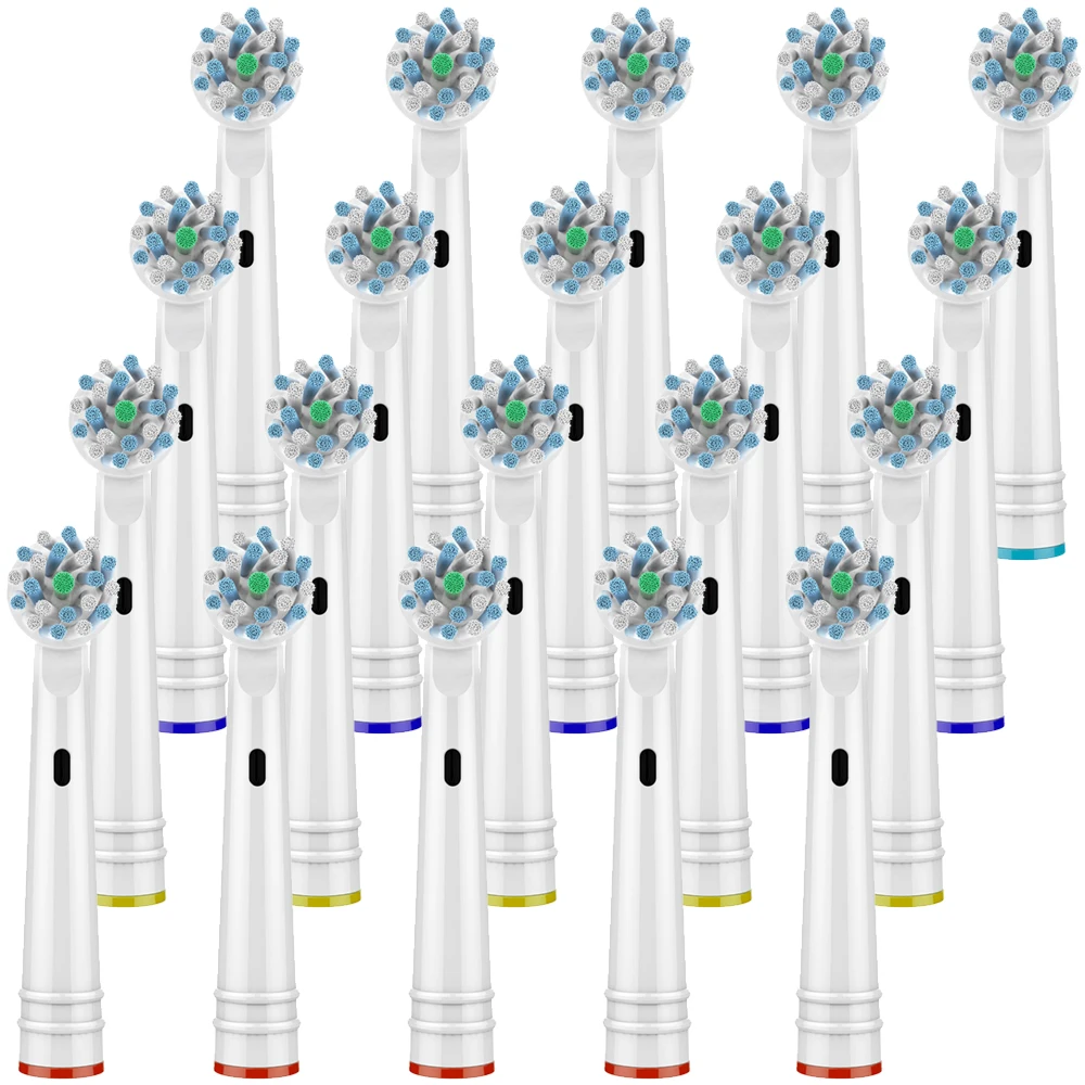 

20 PCS Cross Replacement Toothbrush Heads for Braun Oral B Soft Bristle,Vitality Dual Clean/Professional Care SmartSeries