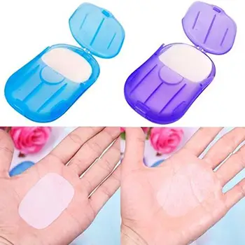 

2 Boxes Portable Outdoor Travel Mini Washing Hand Bath Shower Cleaning Scented Slide Sheets Foaming Paper Soap