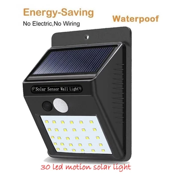 

1-4Pcs 3 Modes PIR Motion Sensor 30 LED Solar lamp Solar Energy Saving Security Lights Outdoor Waterproof Porch Garden light ene