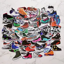 

100PCS/pack Not Repeating Sports Shoes Stickers Laptop Car Decal Fridge Skateboard Fashion Waterproof Running Shoes Stickers Toy