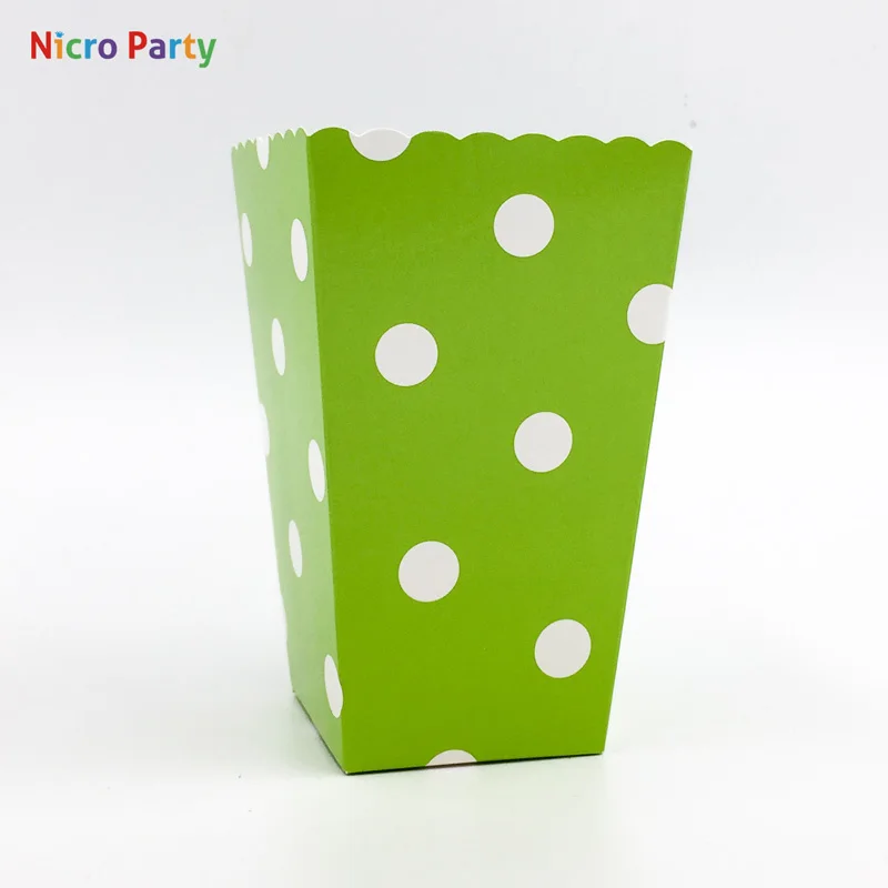 Nicro, 12 шт./партия, коробка для попкорна, вечерние чашки, украшение для детей, день рождения, Рождество, свадьба, вечеринка, принадлежности для детского душа# GB15