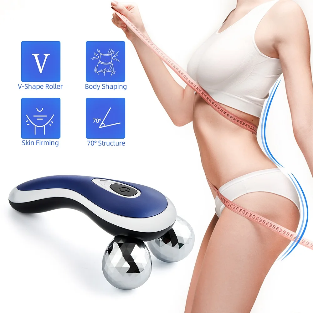 3D Roller Face Massager V Lift Ball Vibration Massage Facial Firming Full Body Slimming Wrinkle Removal Tighten Skin Beauty | Красота и