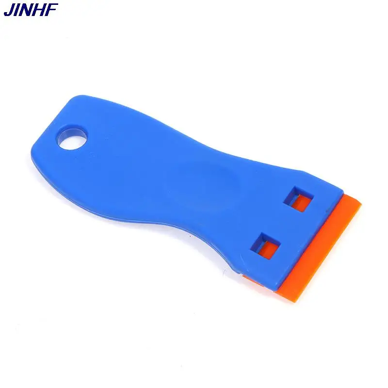 Plastic Razor Scraper With 10pcs Double Edged Plastic Blades For Removing Car Labels Stickers Glue Decals On Glass Windows