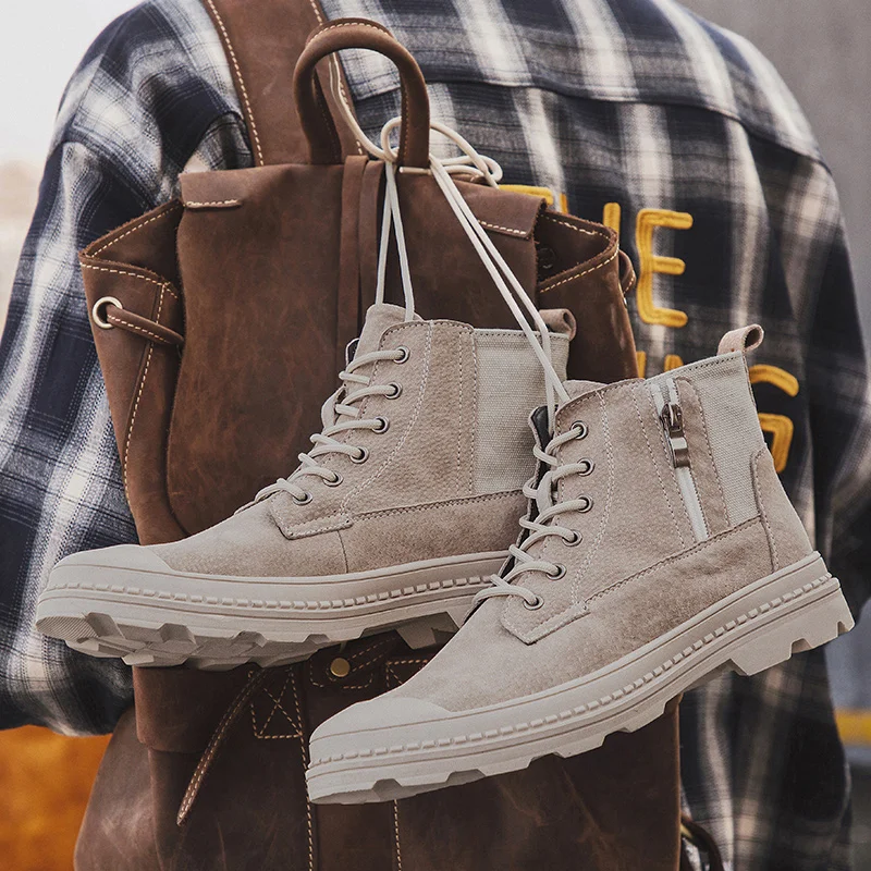 Модные мужские ботинки на молнии; повседневная мужская обувь; Bota Coturnos Masculino; мужские высокие кроссовки; высококачественные мужские Ботинки martin