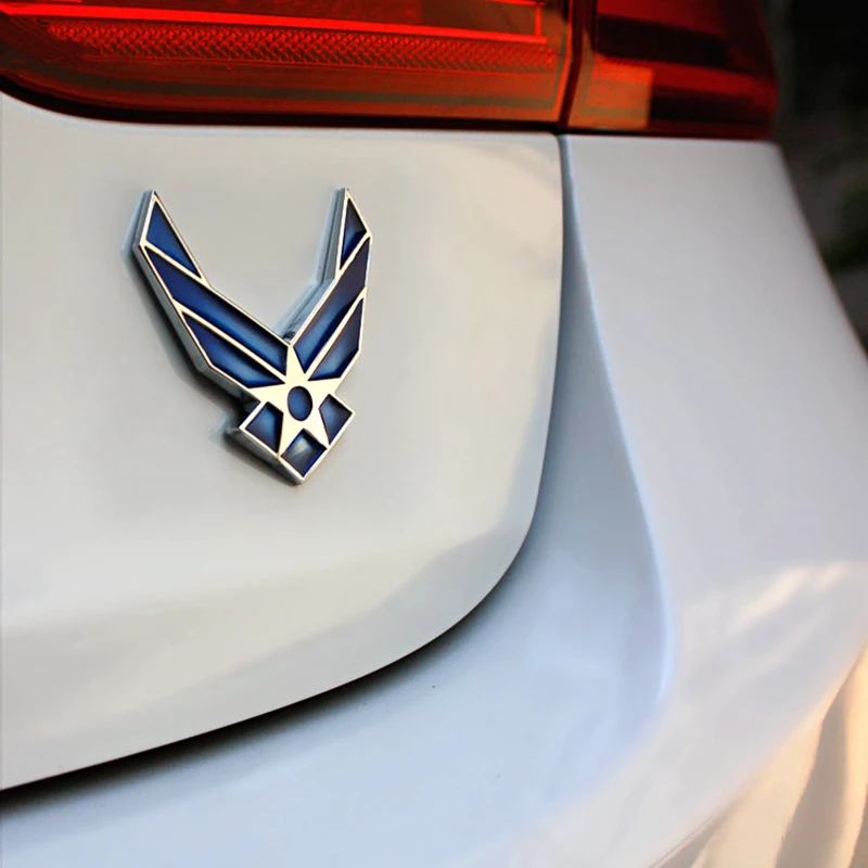 Автомобильная наклейка эмблема значок ВВС США Металл 7x7 см Тюнинг авто мотоцикл