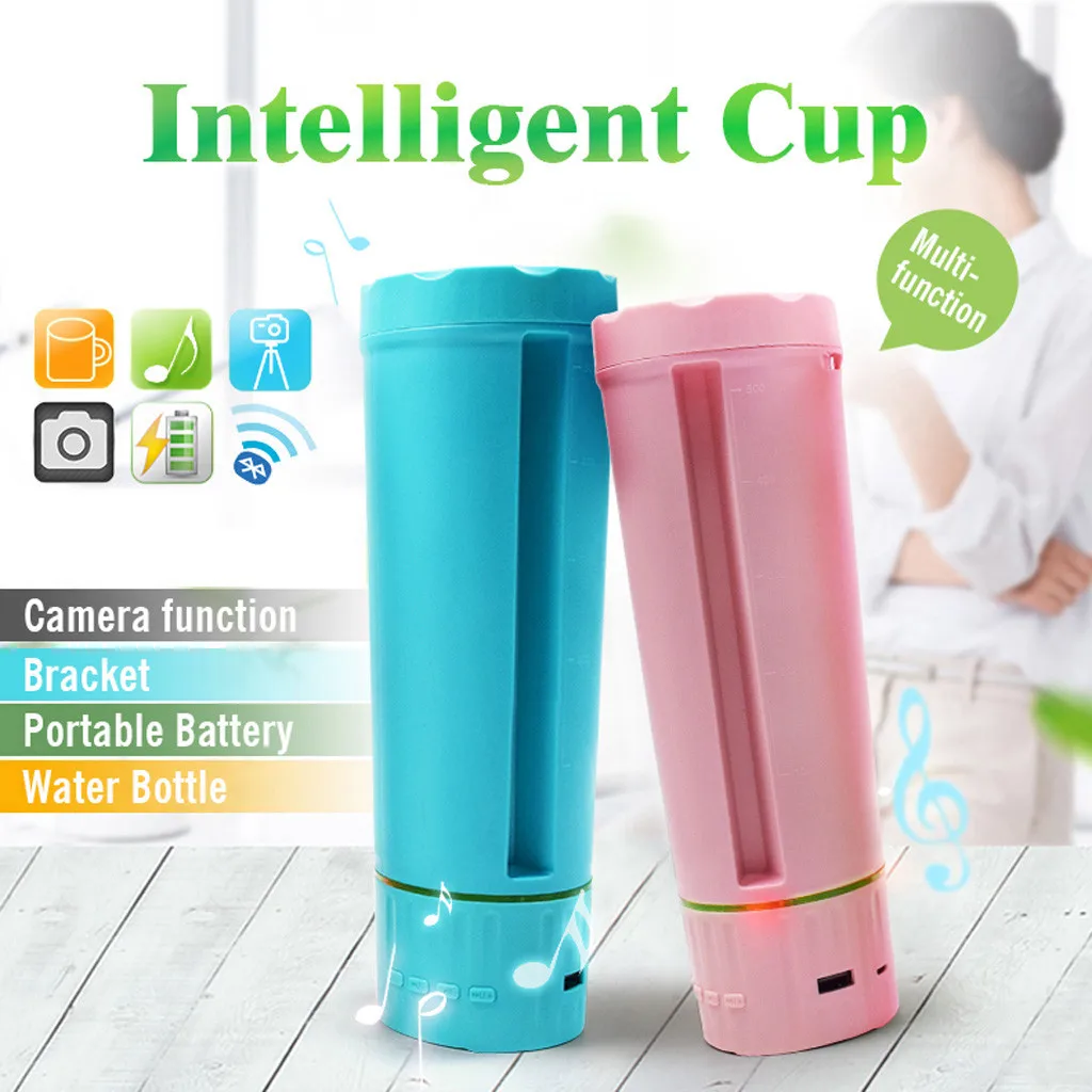 Портативная чашка для воды термос чашка плеер Зарядное устройство мобильный телефон кронштейн 5 в 1 многофункциональная бутылка с водой спортивная чашка для воды