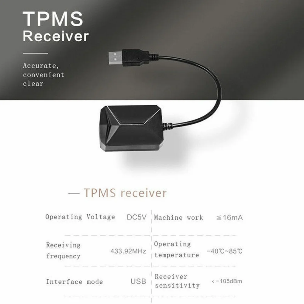 USB Android TPMS система контроля давления в шинах Дисплей Сигнализация 5 в внутренние датчики Android навигация Автомагнитола 4 датчика