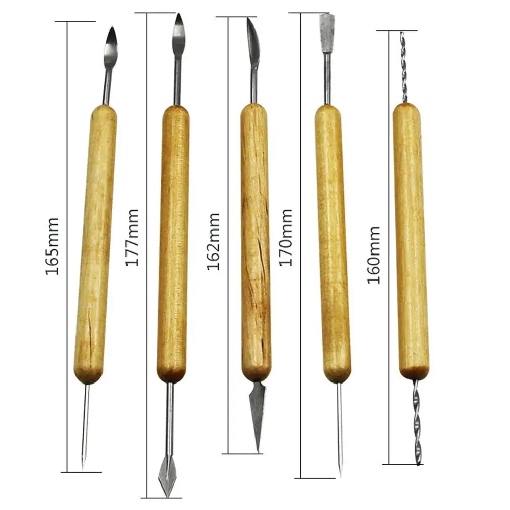 14 шт. Набор для лепки из глины, сглаживающий воск для резьбы по дереву, керамические инструменты, полимерные формы, инструмент для моделирования