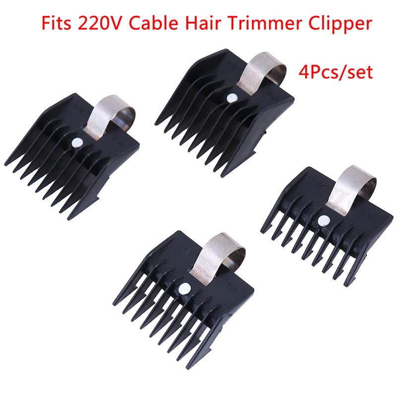 4pcs Hair Clipper Limit / Universal Comb Guide Attachment Size Barber Replacement Hair Styler Tools High Quality