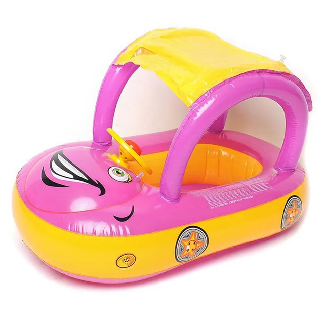 Анель da Natação сделать bebê Assento de Carro Dos Desenhos Animados Círculo Colchão Inflável Para A Natação Piscina поплавок партия бри - Цвет: Purple car