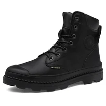 Брендовые очень теплые зимние ботинки на меху для мужчин; мужская обувь, увеличивающая рост; нескользящая резиновая Повседневная рабочая обувь; повседневные ботильоны