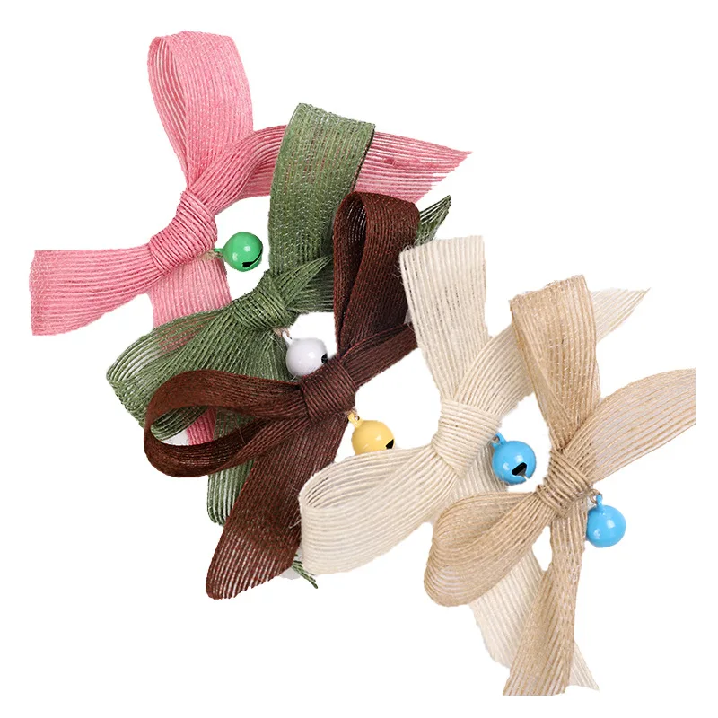 Рождественский эксклюзивный льняной бант подвеска для рождественской елки