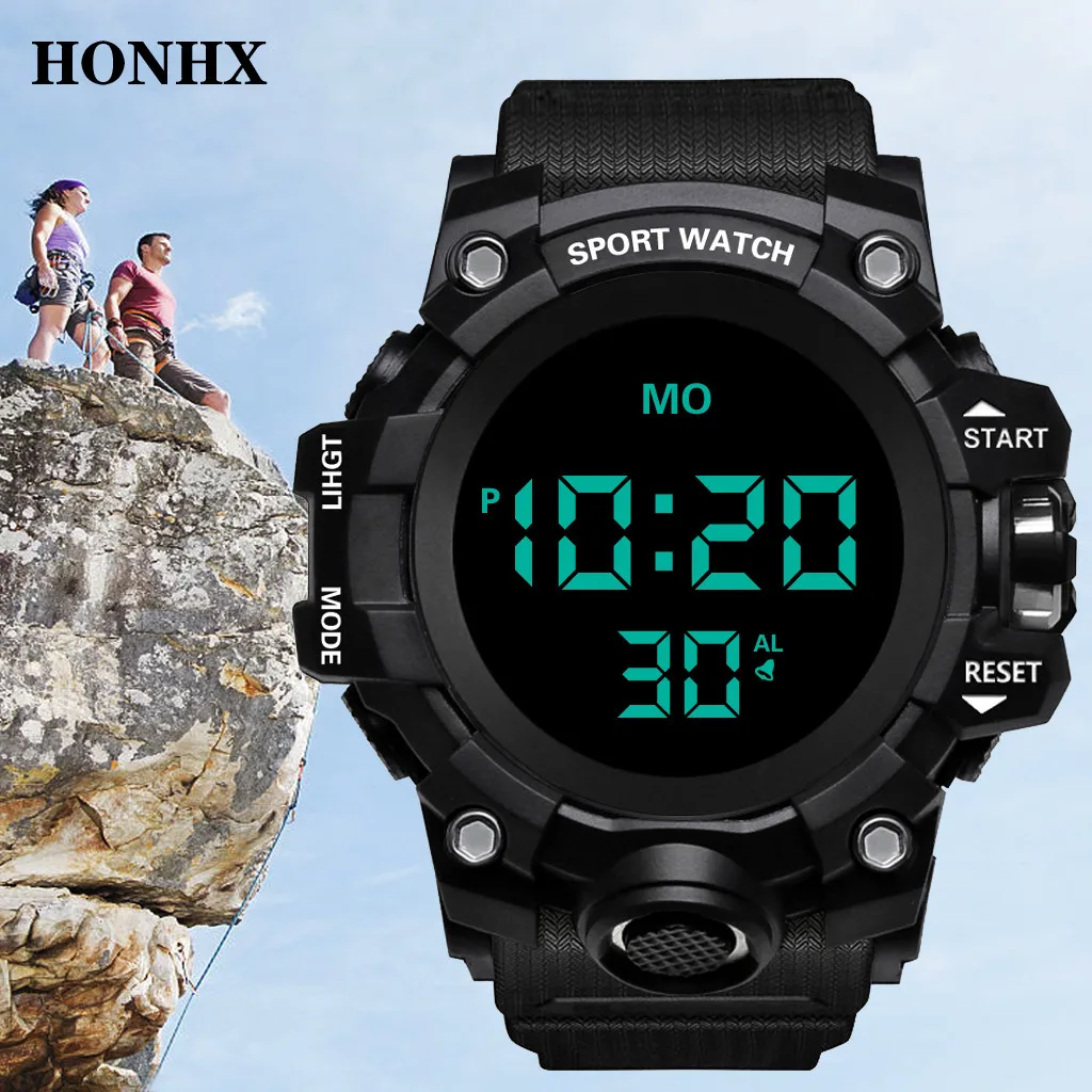 Модные женские магнитные Звездные honhx роскошный для мужчин s цифровой светодиодный часы Дата спортивные мужские наружные электронные часы relogio masculino#921