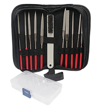 

Diamond Needle File Set with Clean Brush Storage Box, Hand File for Metal Glass Stone Rough Carving