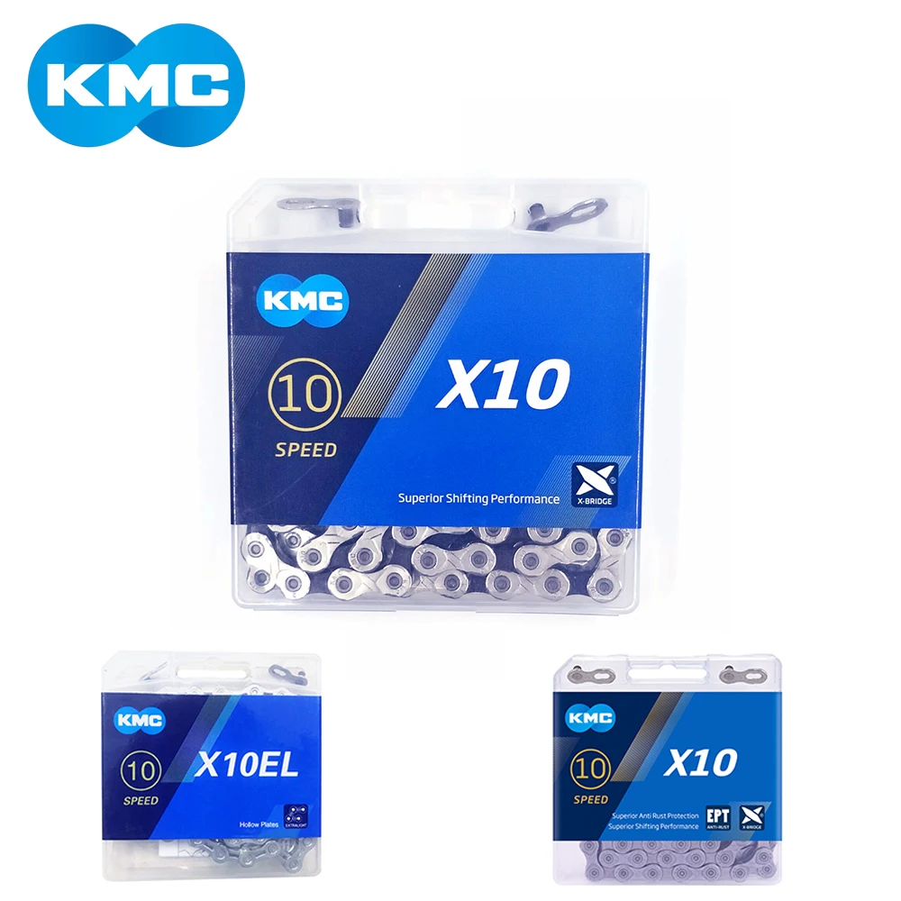 KMC X10 X10 EPT X10 EL X10.93 MTB дорожный 10s велосипедные цепи 116L 10 скоростная велосипедная цепь волшебное число горы с оригинальной коробкой