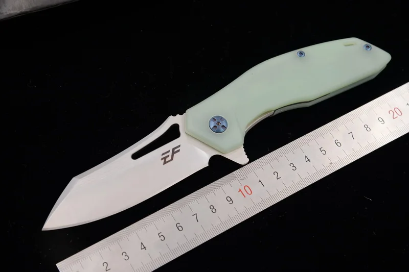 jade Eafengrow 1972 D2 Сталь G10 шарикоподшипник Флиппер складной Универсальный Кемпинг Охота выживания на открытом воздухе EDC инструмент кухонный нож - Цвет: jade