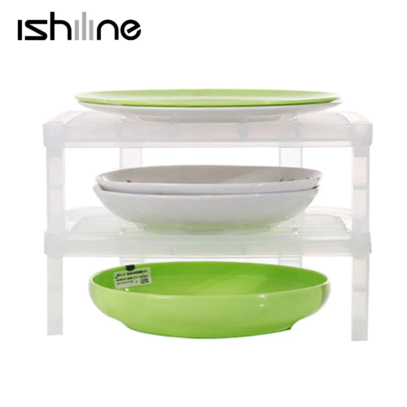 Dinnerware Storage Rack Stacking Cupboard Tableware Shelf Household