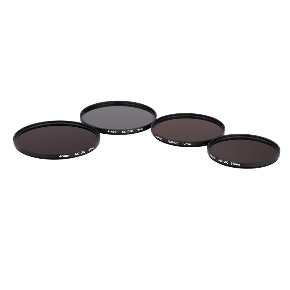 Andoer 67 72 82 мм ND1000 10 стоп фейдер фильтр нейтральной плотности для Nikon Canon DSLR Объектив камеры ND фильтр Новинка