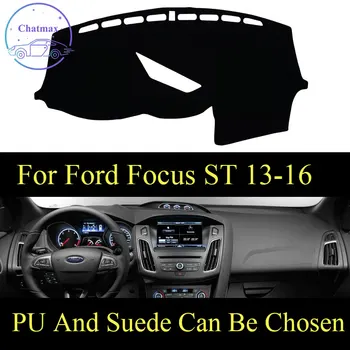 

For Ford Focus ST 2013-2016 Dashboard Console Cover PU Leather Suede Protector Sunshield Pad