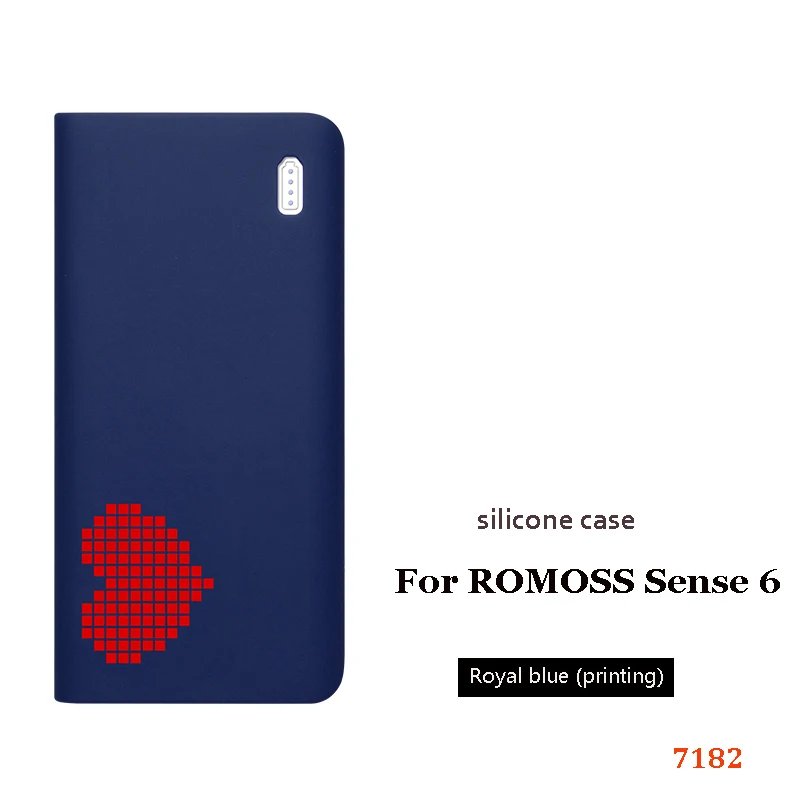 Силиконовый чехол для romoss sense 6, 20000 мА/ч, мобильный, мощный, мягкий, силиконовый, анти-столкновения, противоскользящий чехол, мобильный, мощный, кожаный чехол - Цвет: 10