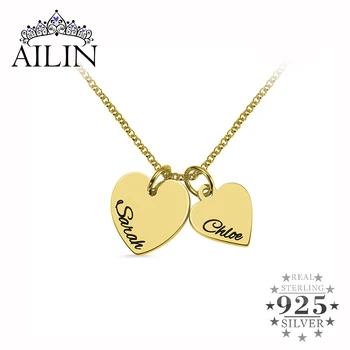 

AILIN Personalized 925 Sterling Silver Necklace In Gold Color Mothers Jewelry Mothers Day Necklaces For Gift