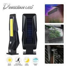 Настенные лампы на батарейках 20 Вт COB Солнечный уличный светильник водонепроницаемый PIR датчик движения/Ночной Датчик мини для улицы ночное освещение для сада