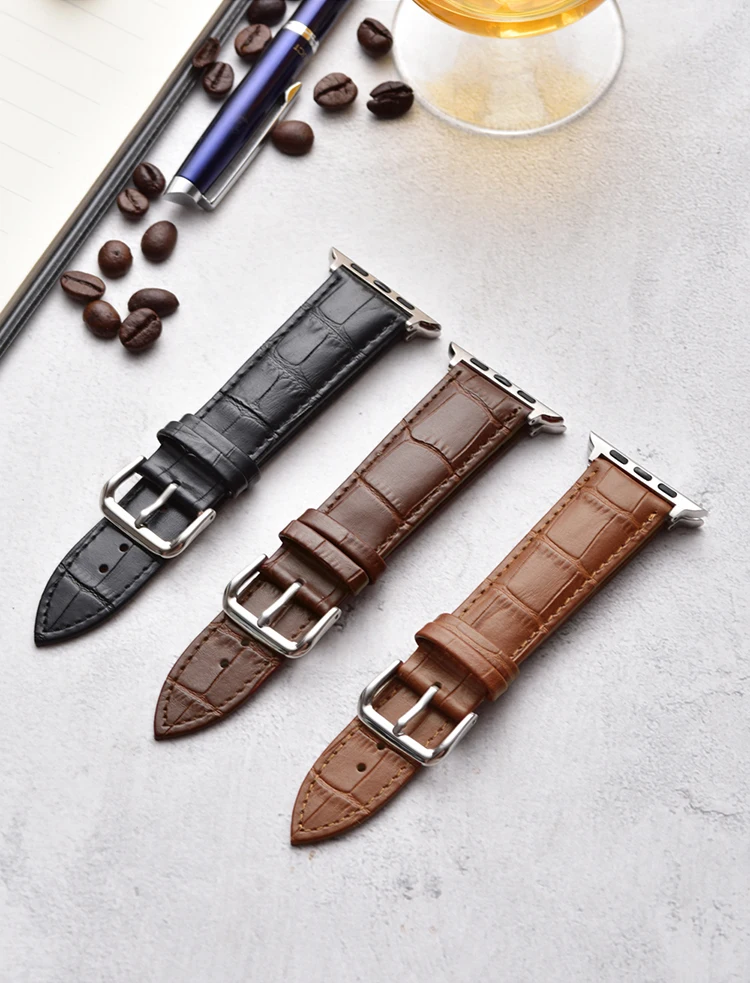 Ремешок из натуральной кожи для apple watch 42 мм 44 мм apple watch 4 5 38 мм 40 мм iwatch 3/4 3 2 1 iWatch аксессуары для браслетов