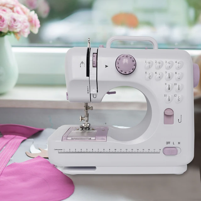 Portable Sewing Machine for Beginners Kids Mini Electric Household Crafting  Mending Sewing and 12 Built-In Stitches - AliExpress