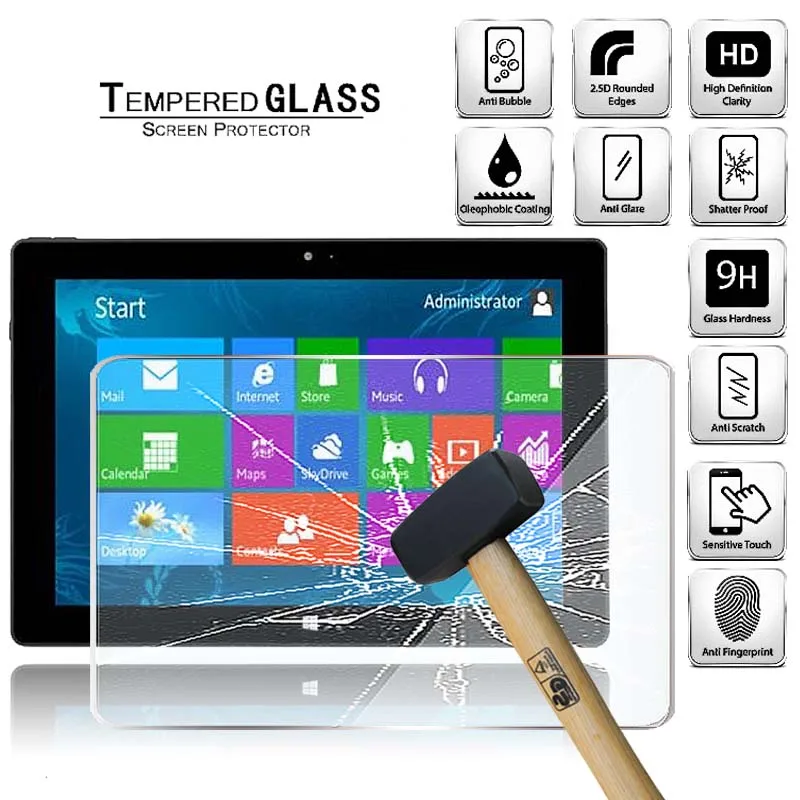 

Tablet Tempered Glass Screen Protector Cover for Tesco Windows Connect 10 HD Eye Protection Anti-Screen Breakage Tempered Film