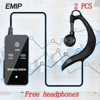 

(2 PCS)EMIP MINI Walkie Talkie Portable VHF Handheld Ham Ultra-small Radio Communicator HF Transceiver with Earpiece