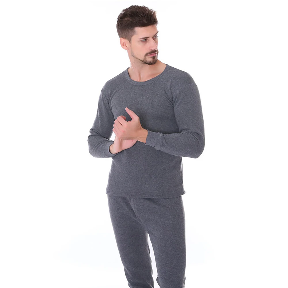 2 шт./компл. Для мужчин зимние теплые Термальность Long Johns Утепленная одежда комплект нижнего белья размера плюс L-4XL Термальность костюм camiseta termica hombre