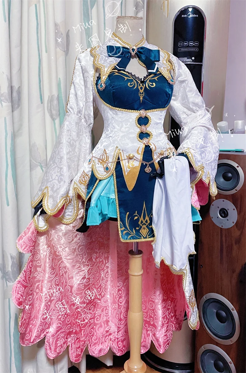 

COSLEE [Customized] Hololive Vtuber EN Council Ceres Fauna Holoen Uniform Dress Cosplay Costume Halloween Carnival Party Outfit