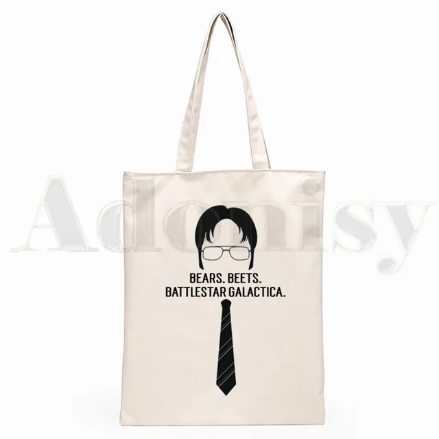 The Office TV Show Dunder Mifflin Paper Company Shoulder Canvas Bags Large Capacity College Harajuku Handbag Women Shopping Bag G