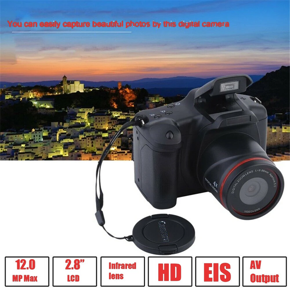 Лучшая цена Портативная цифровая камера видеокамера Full HD 1080P видеокамера 16X Zoom AV интерфейс 16 мегапикселей CMOS сенсор горячая распродажа