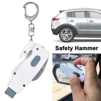 

Portable Seat Safety Hammer Auto Window Breaker Life-Saving Escape Hammer Tool Glass Breaker Electrostatic Discharger Keychain