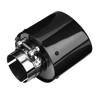

Carbon Fiber Style Car Modified Single Outlet Exhaust Pipe Muffler Tip Tail Throat 63-114mm Stainless Steel Exhaust Tube