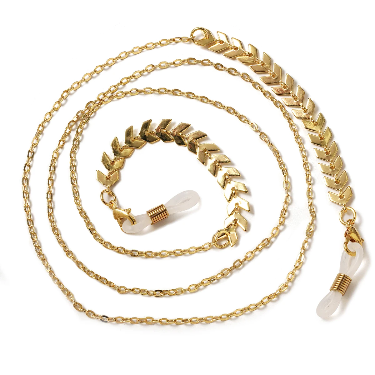 Elegant Acrylic Pearl and Crystal Eyeglasses Chain Necklace - Fashion Jewelry Accessory