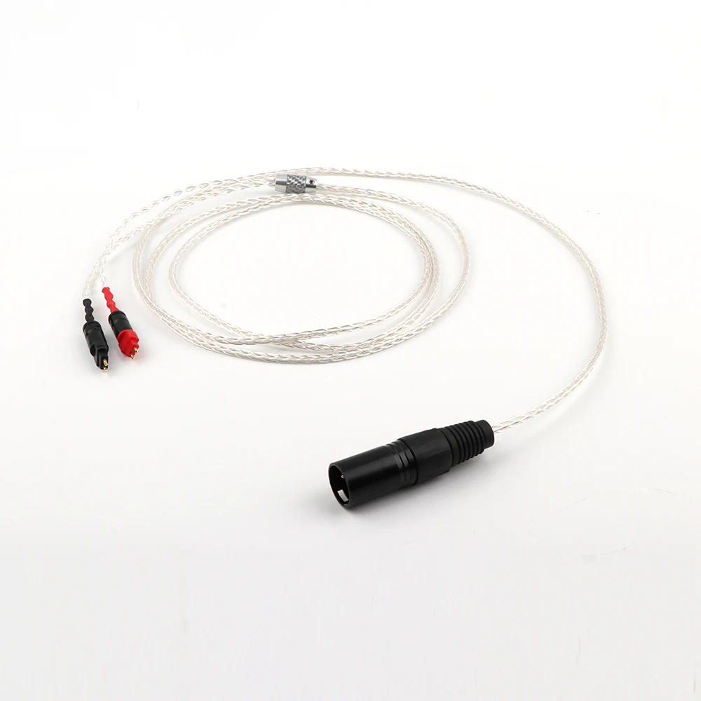 8Cores OCC Silver Plated Headphone Upgraded Cable BALANCED XLR Cable for HD650 HD600 HD660s HD6XX UP OCC Silver Plated Copper