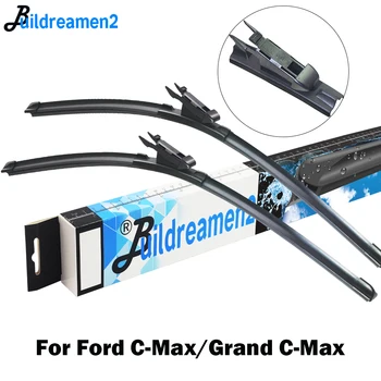 

Buildreamen2 Car Accessories Wiper Blade For Ford C-Max Cmax 2003-2018 Auto Natural Rubber Windscreen Wiper