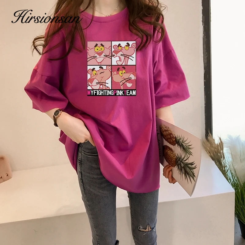 Hirsionsan Pink Panther Printed Women T Shirt 2020 New Tee Korean Harajuku Female Tees Kawaii Soft Casual Tops Cartoon T Shirt Hirsionsan Pink Panther Printed Women T Shirt 2020 New Tee Korean Harajuku Female Tees Kawaii Soft Casual Tops Cartoon T Shirt